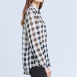 L'Agence L’agence Argo Black and White Gingham Blouse Size S Photo 1