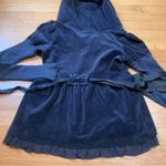 Juicy Couture  Pam Fitted Velour Zip Tracksuit Hooded Jacket Navy Blue Women’s S Photo 6