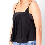 Free People  Turn It On Cami Top Black Photo 1