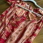 Faithfull the Brand Faithful The Brand Red Romper Paisley Print Boho Festival Bandana Small Photo 7