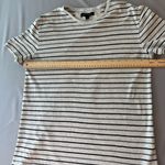 Banana Republic Women's Striped Crew Neck Tee - Size Medium Photo 3