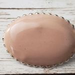 Vintage Clip On Earrings Dusky Light Pink Oval with Silver Tone Halo Photo 1