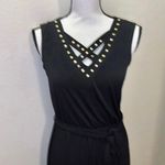Susan Lawrence  black studded sleeveless maxi dress Photo 1