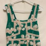 Maeve Anthropologie  Emma Green Floral Crochet‎ Lace Mini Dress Size 4 Photo 3