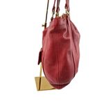 Michael Kors * Red Leather Shoulder Bag Purse Pebbled Leather Quiet Luxury Photo 5
