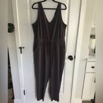 Athleta Jumpsuit Womens Size 1X Dark Purple Loose Fit Adjustable Waist Photo 2