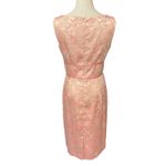 Talbots  Women's Crew Neck A Line Floral Printed Pink Bow Lined Mini Dress Size 4 Photo 5