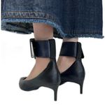 Max Mara Women's Black Pree Kitten Heel Leather Pumps Size 37.5 NWOT/box Photo 1