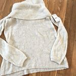 Free People NWT  alpaca wool blend Cream oatmeal Heather Cowl Neck Sweater crop S Photo 1