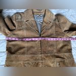 wilson's leather  Womens Cognac Suede Collared Zip Up Jacket 90s y2k Western -XL Photo 4
