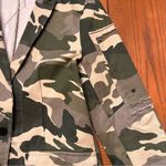 Zadig & Voltaire  Virginia Camo Raw-Edge Button-Front Cotton Blazer Jacket Large Photo 15