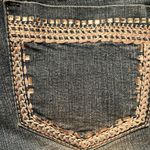 Truth Be Told distressed blue jean capris Size 8 Photo 5