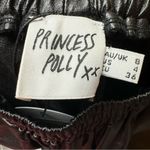 Princess Polly NEW  Lista Faux Leather Elastic Pocket Cargo Pants Black 4 NWT Photo 6