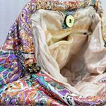 Source Unknown Vintage 1980s Quilted Painted Leather Paint‎ Splash Purse Handbag Multicolor Photo 11