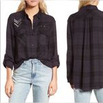 Rails  Pepper Onyx Flannel shirt LA14 Chevron Military Button Down Charcoal XS Photo 1