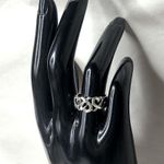 Tiffany & Co. Peretti 925 Sterling Silver Triple Heart Ring Blue Box Dust Bag Photo 4