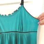 Y2K Babydoll Teal Mini Slip Dress Lolita Bows Ruffle Lingerie Kawaii Large Blue Photo 6