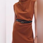 Zara collection midi dress with belt Brown Size XS Photo 2