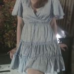 blue ruffle dress Size M Photo 1