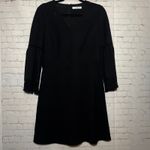 Kobi Halperin Vanessa Black Bell Sleeve Embroidered Lace V Neck Dress Size 8 Photo 1