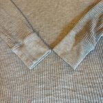 LL Bean Soft Stretch Waffle Knit Hoodie Womens Size XL Reg Grey Photo 6