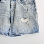 Levi's Levi’s Women’s Mid Length Mid Rise Light‎ Wash Distressed Denim Shorts Size 27 Photo 1