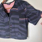 Adidas by Stella McCartney Climalite Zip Front Training Crop Tee Black Size M Photo 2