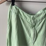 Young Fabulous and Broke Linen Blend Green Women's Pants Wide Leg zipper button L Photo 2