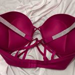 Victoria's Secret Victoria Secret bombshell push up shine strap bikini top size 40DD berry blush Photo 3