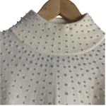 Dress Barn Ivory Faux Peal Embellished Mock Neck Long Sleeve Pullover Sweater PS Photo 1