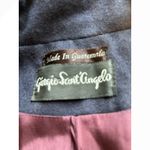 Vintage Giorgio Sant Angelo Black Wool Blazer Skirt Suit Set Double Breasted Size 14 Photo 3