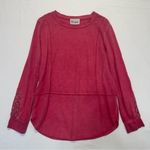 Wrangler Long Sleeve Red Top Size Medium lace cutout sleeves T-shirt blouse Photo 7