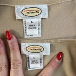 Talbots Vtg  L Cami Sweater Twin Set Button Cardigan Cottagecore Knit Beige Tan Photo 9