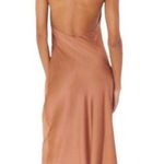 Show Me Your Mumu women jasmine halter midi dress copper luxe satin xsmall xs Photo 1