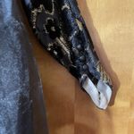 Handmade Vtg 80s Black Gold Burnout Velvet Floral Formal Dress Size S/M Gothic Glam Witch Photo 2