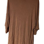 ASOS  size 14 brown short sleeve shirt stretch long length Photo 0