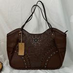 Canyon Sky Southwestern Style handbag faux leather with turquoise & silver studs Brown Photo 0