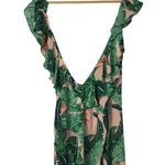 Show Me Your Mumu X Barbie Raquelle Green Floral Romper L Photo 2