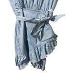 The Impeccable Pig Chambray Wrap Mini Dress Medium Photo 2