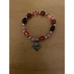 New Women’s Hope Beaded Elastic Bracelet Pink Burgundy Dark Orange one size Photo 3