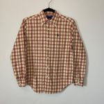 Ralph Lauren Sport Vintage Brown Plaid Flannel Size 2 Photo 0
