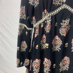 Funky Soul Long Sleeve Boho Hippie Black Floral Dress Size Medium Photo 4