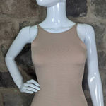LULU'S Bodycon Mini Dress‎ Tan Bateau Spaghetti Straps Size Small Photo 1