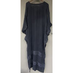 Jen's Pirate Booty Jen’s Pirate Booty Charcoal Gray Caftan Tunic Dress Bohemian Flowy Resort Small Photo 3