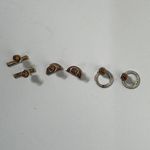 Foxy Original Set of 3 Stud Earrings Bar Half Moon Circle Gold Silver Tone Photo 3