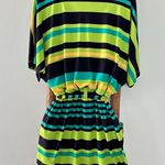 Tiana B Vibrant Striped Summer Dress with Belt - Dolman Sleeves - Casual Wear Photo 1