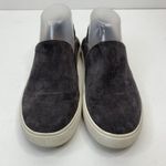 Steve Madden  Sz 8 Loafer Fayna Slip On Dark Gray Vegan Suede Fabric Shoe Casual Photo 5