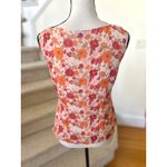 Ann Taylor Vintage Y2K Silk Pink Orange Babydoll Sleeveless V-neck Blouse Photo 1