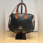 Dooney & Bourke Vintage Black All-Weather Leather Satchel AWL Zip Top Photo 1