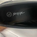 Nasty Gal  Black Faux Leather Chunky Loafer with Gold Thick Chain Size 8 Photo 11